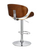 Chaise de bar design luxe - Blanc & bois